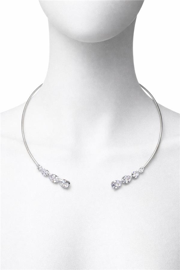 Bert Zirkon Taş Detaylı Çelik Kasnak Kolye